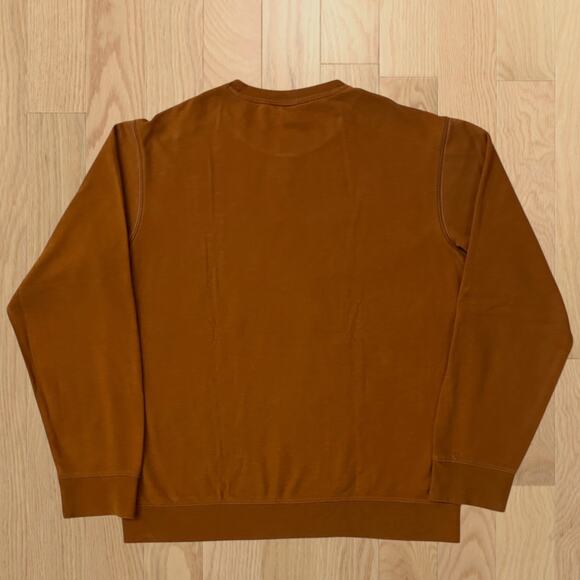 Eddie Bauer Mens Relaxed Fleece Sweatshirt Medium Brown Crew Neck Long Sleeve - Picture 6 of 7